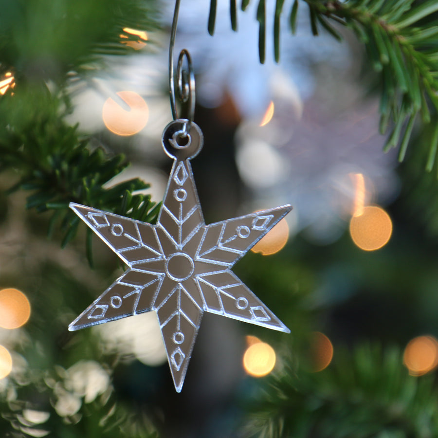 Set of Mini Star Snowflake Ornaments