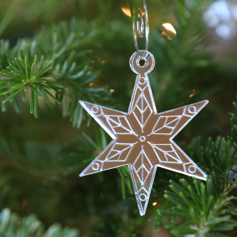 Set of Mini Star Snowflake Ornaments