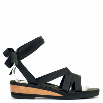 Low Wedge Slide Ribbon Sandal - Mohop