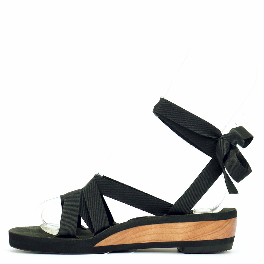 Low Wedge Slide Ribbon Sandal - Mohop