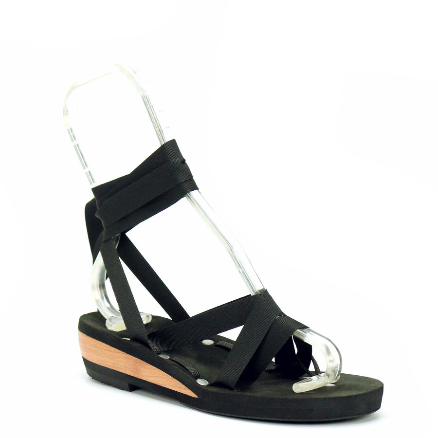 Low Wedge Thong Ribbon Sandal - Mohop