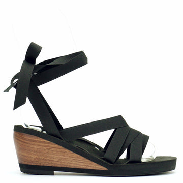 Mid Wedge Slide Ribbon Sandal - Mohop