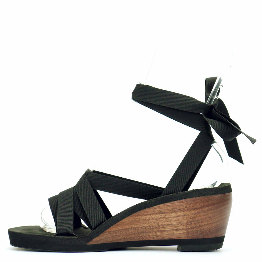 Mid Wedge Slide Ribbon Sandal - Mohop