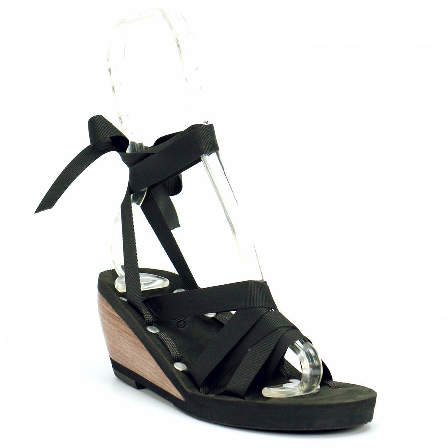 Mid Wedge Slide Ribbon Sandal - Mohop