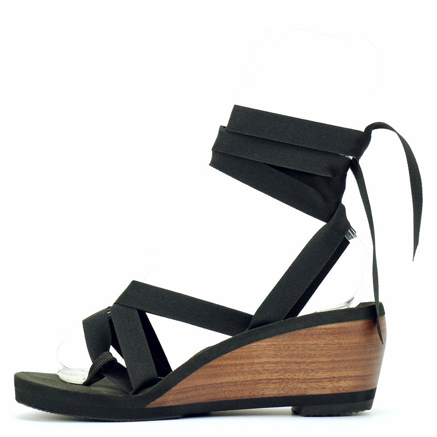 Mid Wedge Thong Ribbon Sandal - Mohop