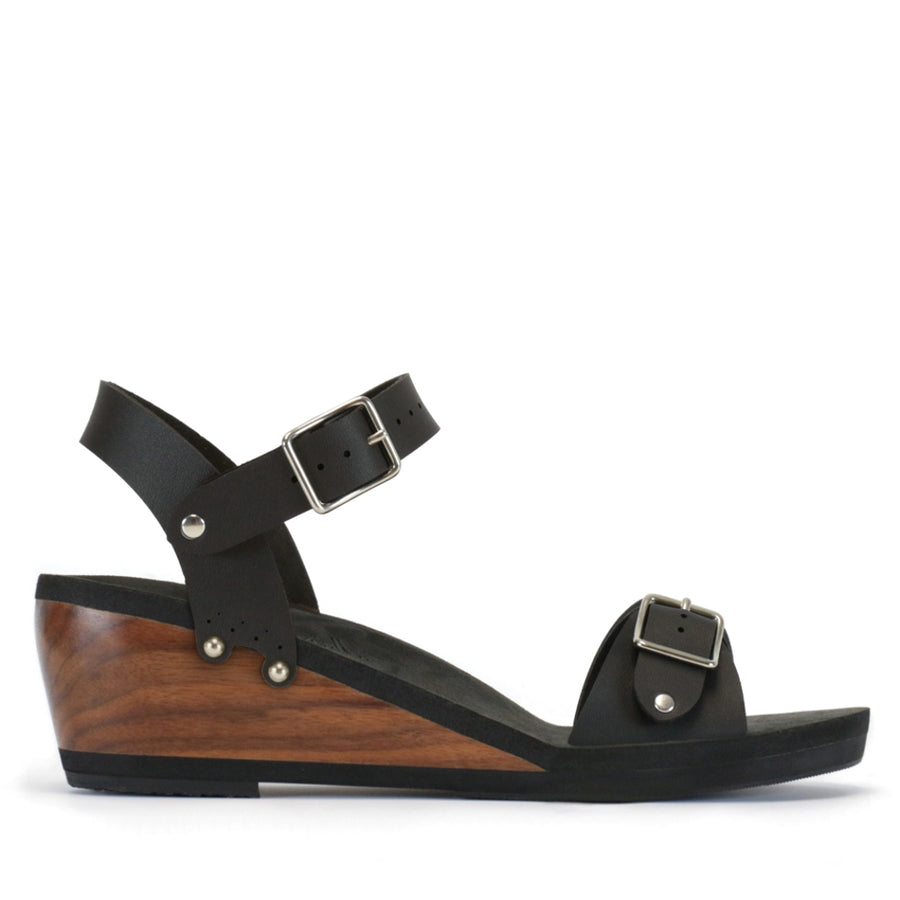 Mid Wedge Buckle Toe Ankle